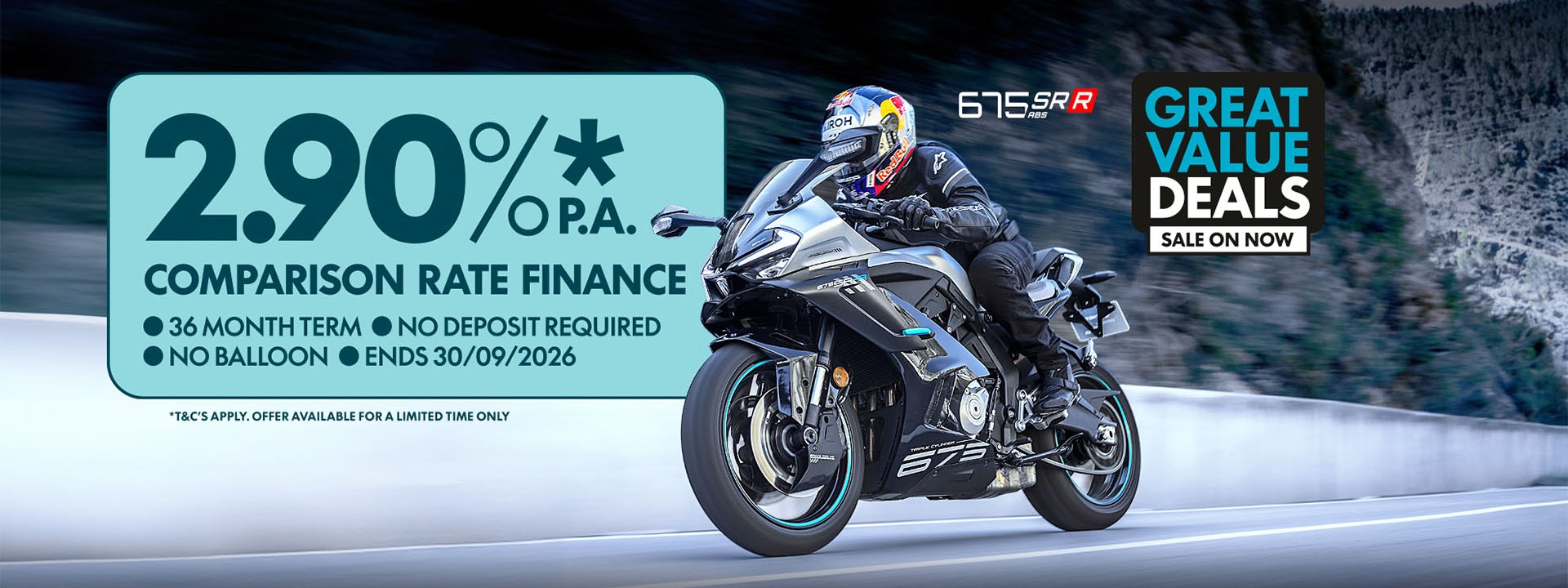CFMOTO AUS - Finance deal on 675SR-R ABS