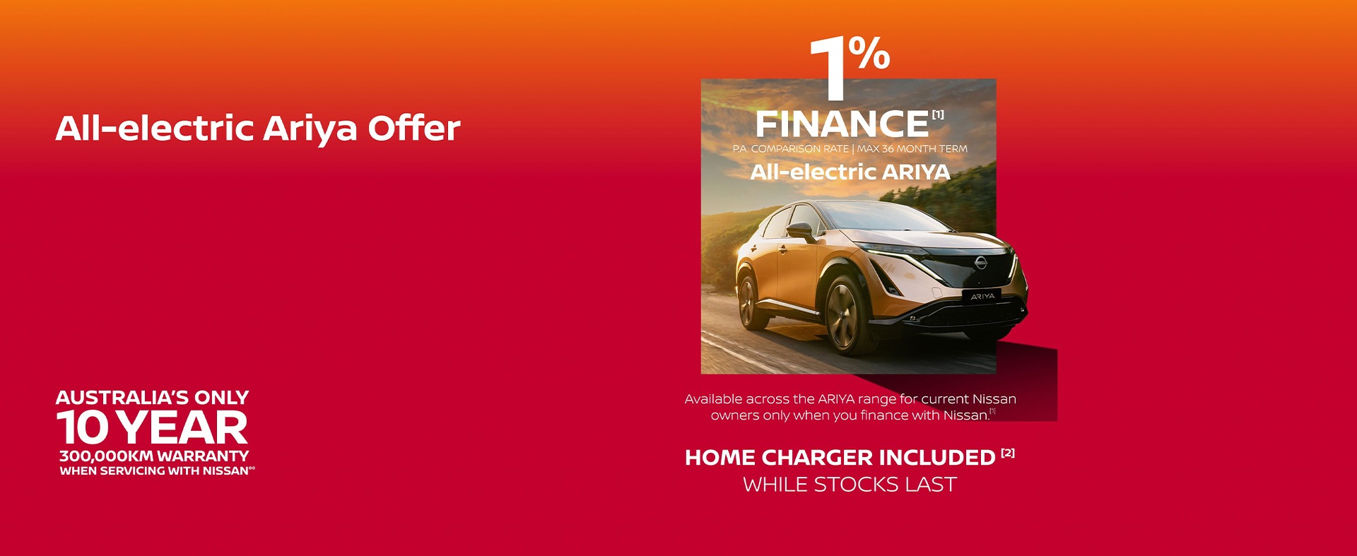 Nissan ARIYA 1% Finance with Home Charger Included