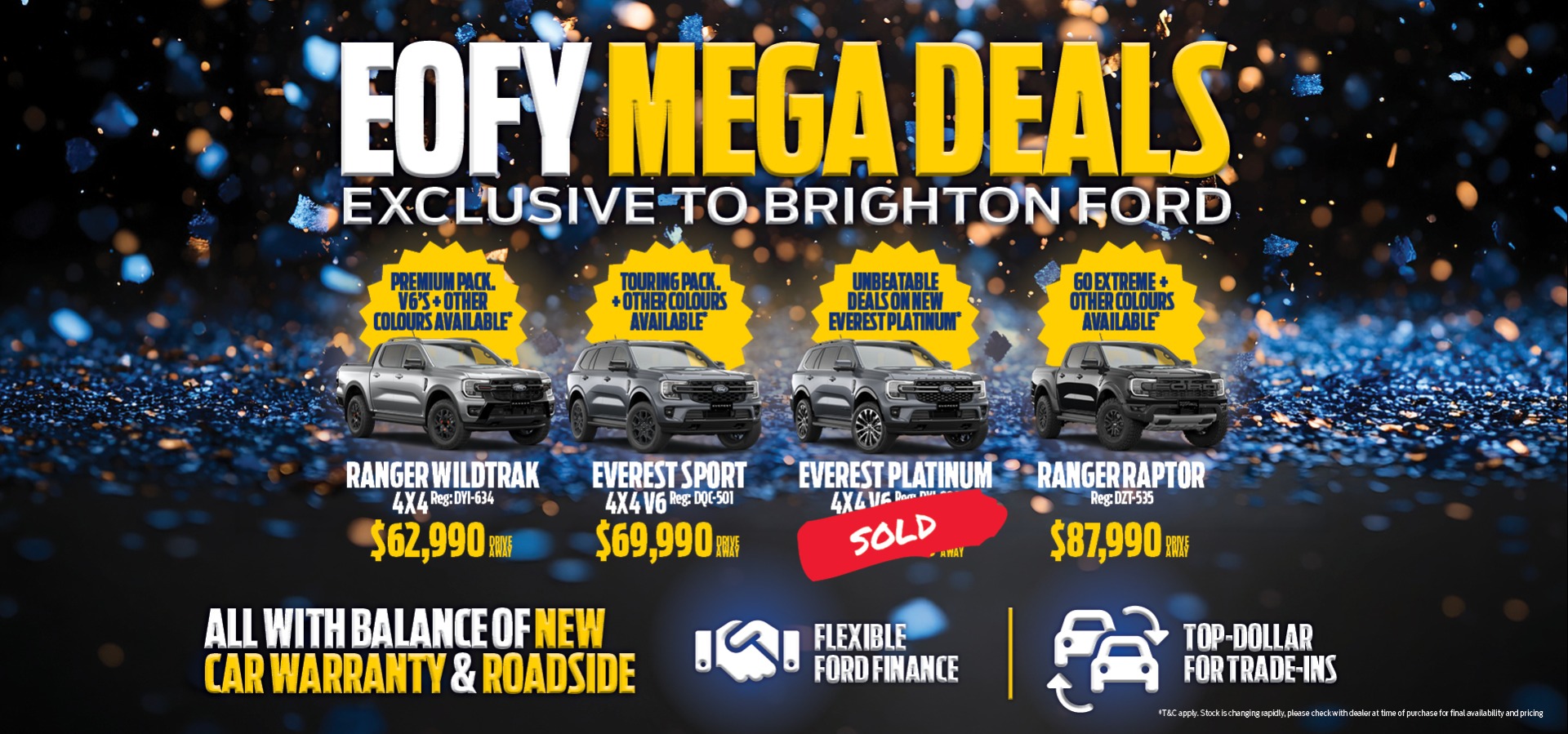 eofy mega deals across ranger & everest models