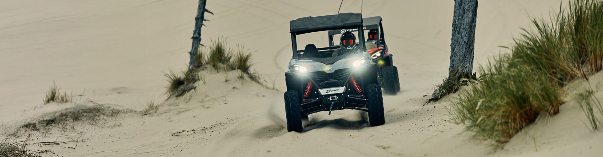 CFMoto ZForce on the sand