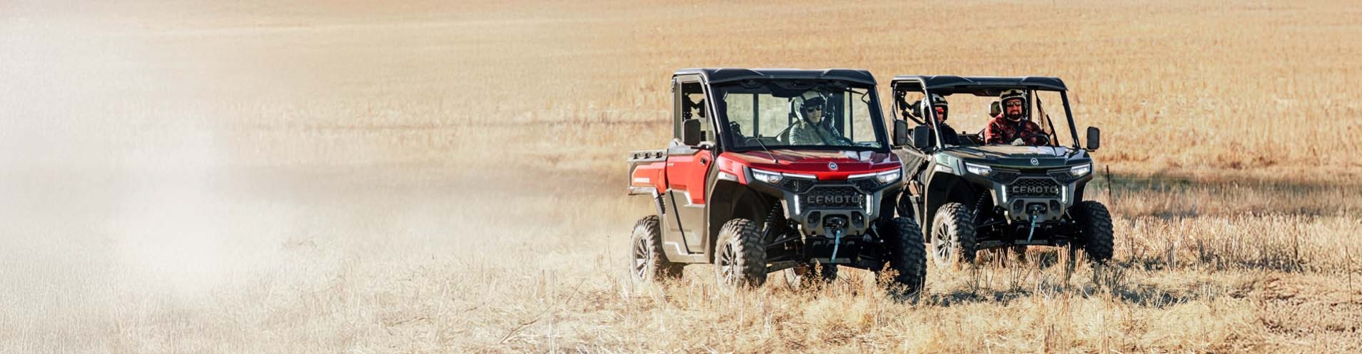 Two CFMoto UForce on the farm