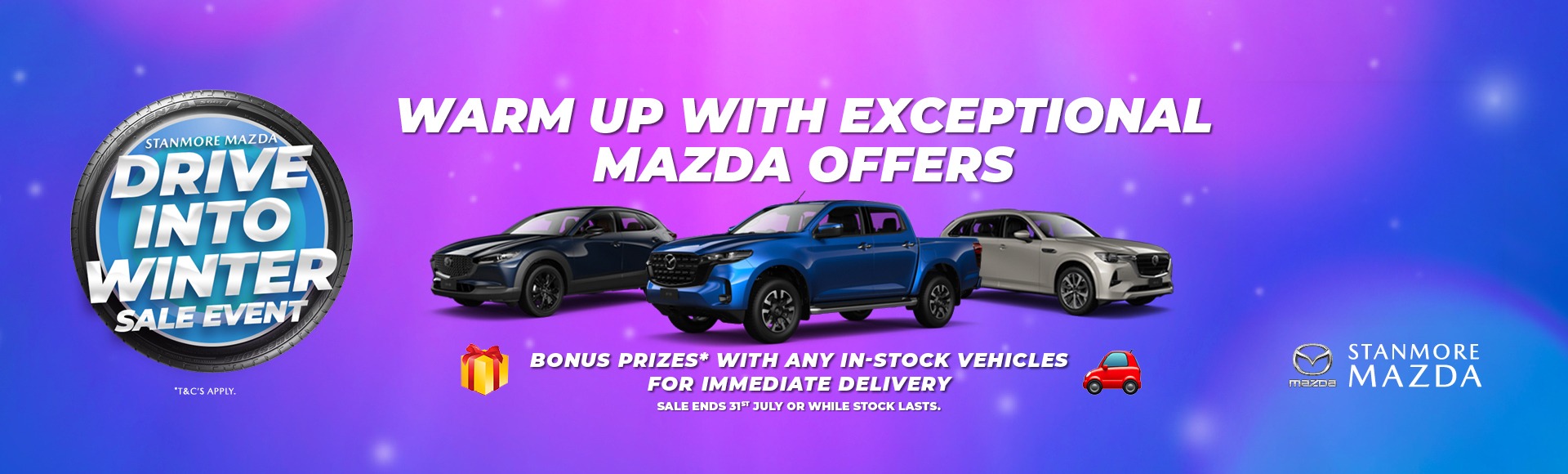 Stanmore Mazda - Drive into Winter Sale Event