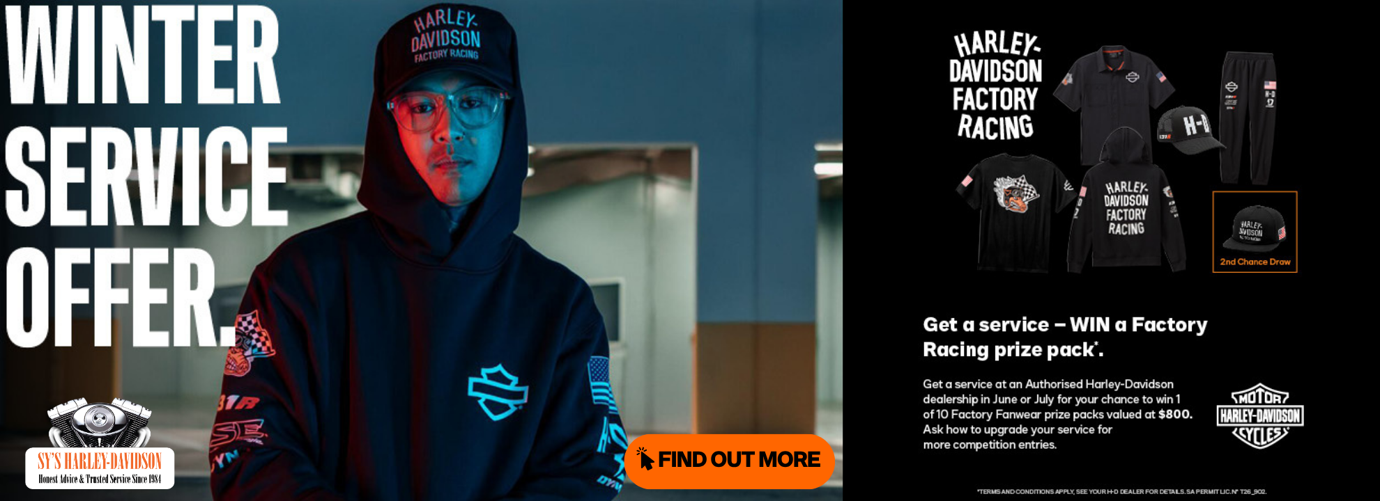 Get a service – WIN a Factory Racing prize pack