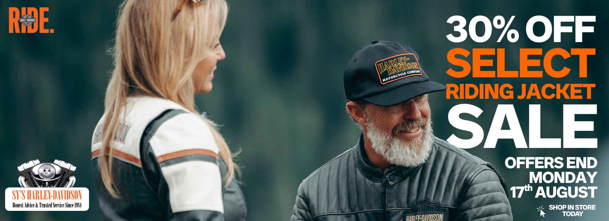 30% Off Harley-Davidson Jacket Sale