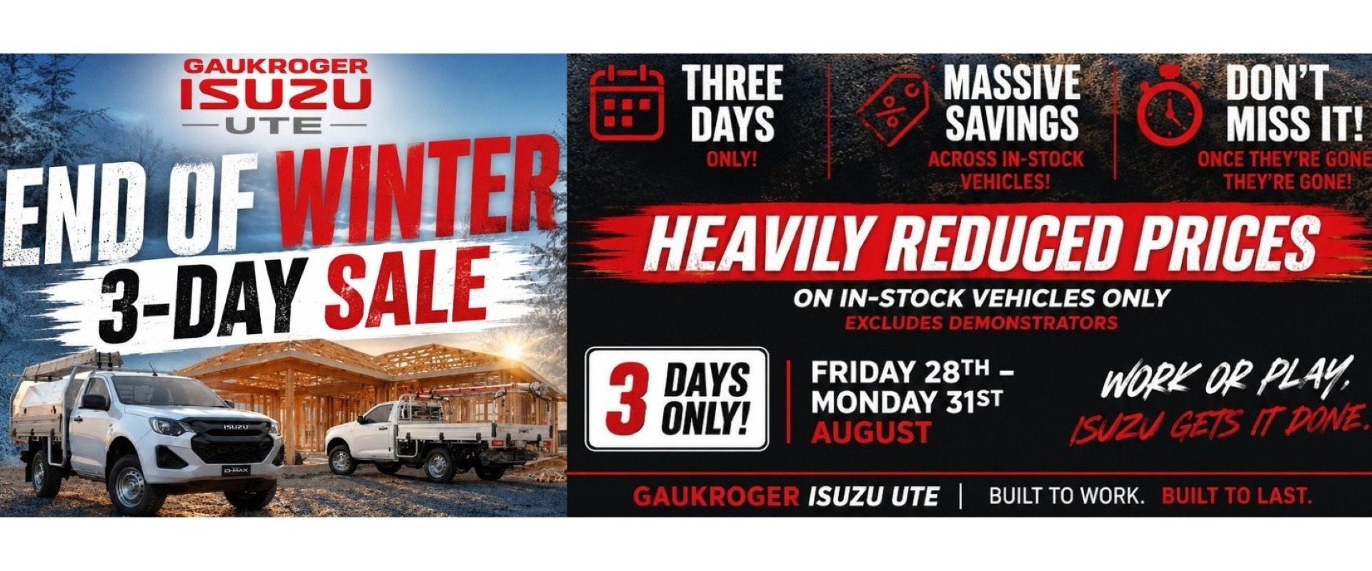 End of Winter Sale - 3 Days