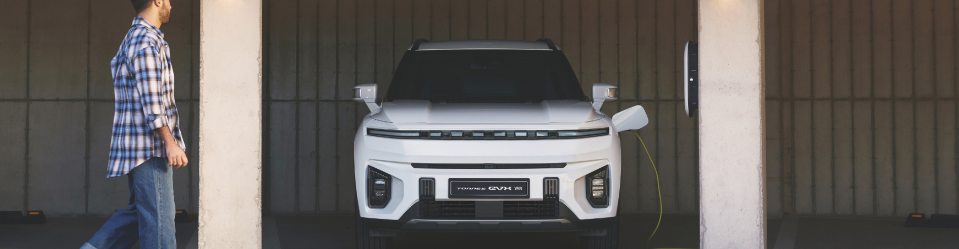 The all-new KGM Torres EVX electric SUV on display at Westpoint Motor Company in Bairnsdale, showcasing its modern design and electric performance.