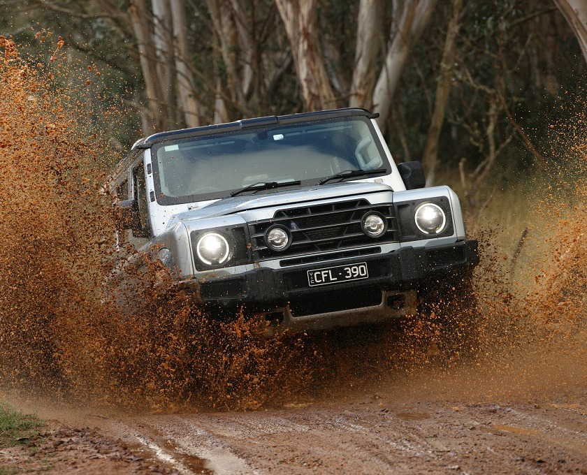 INEOS Grenadier 4x4 mud water crossing splash