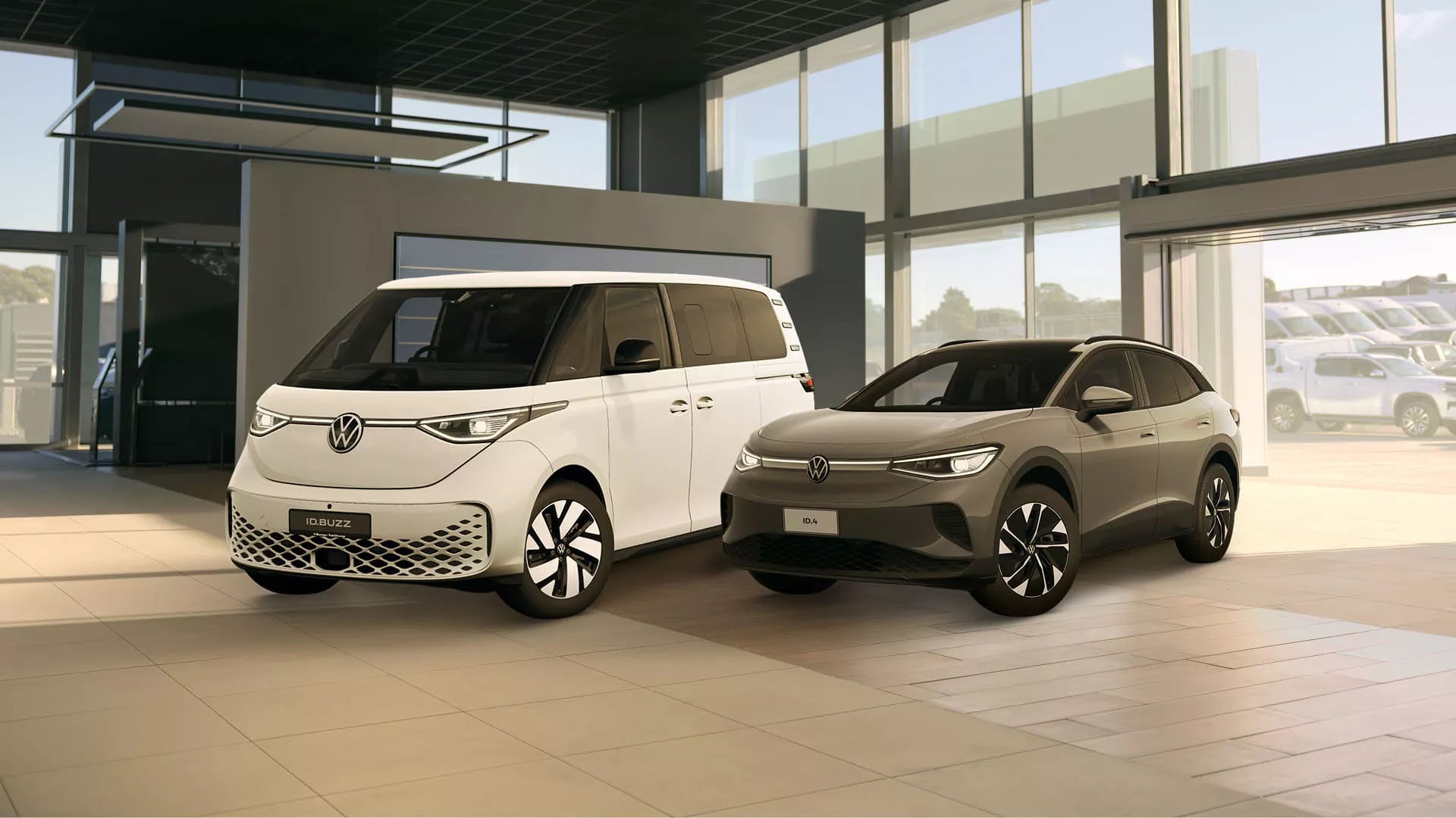 Volkswagen ID Buzz and ID.4 in showroom