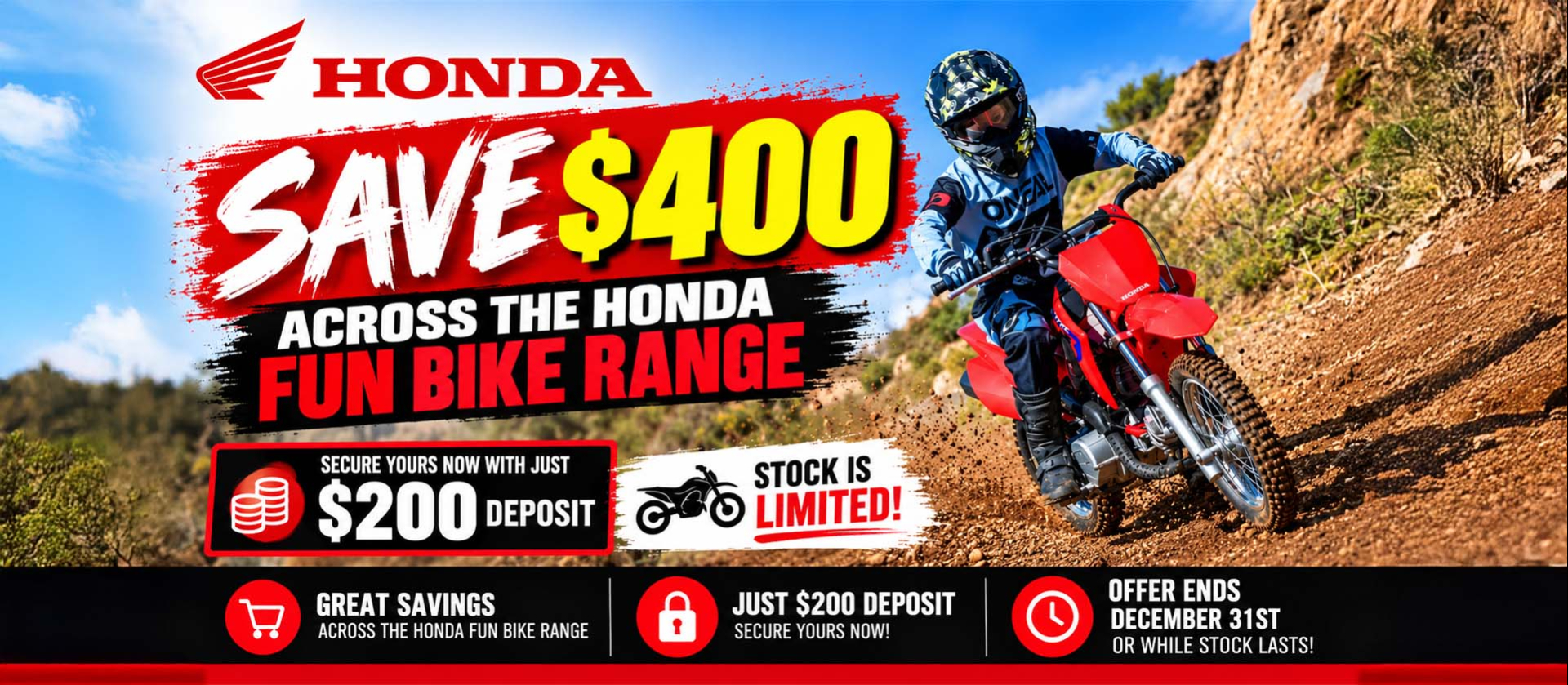 Honda Fun Bike savings