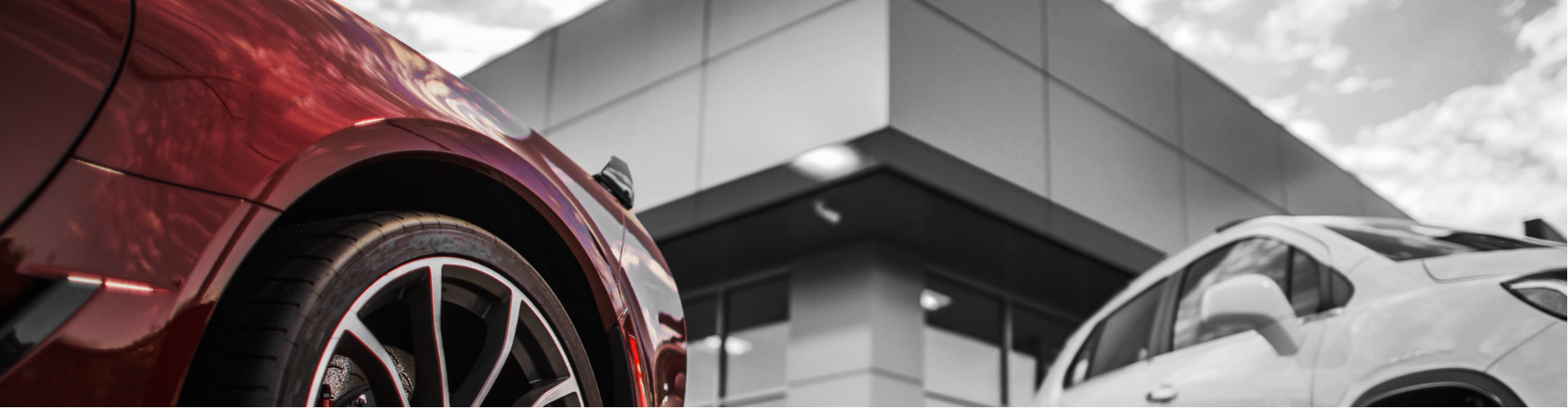 Vehicle outside the showroom