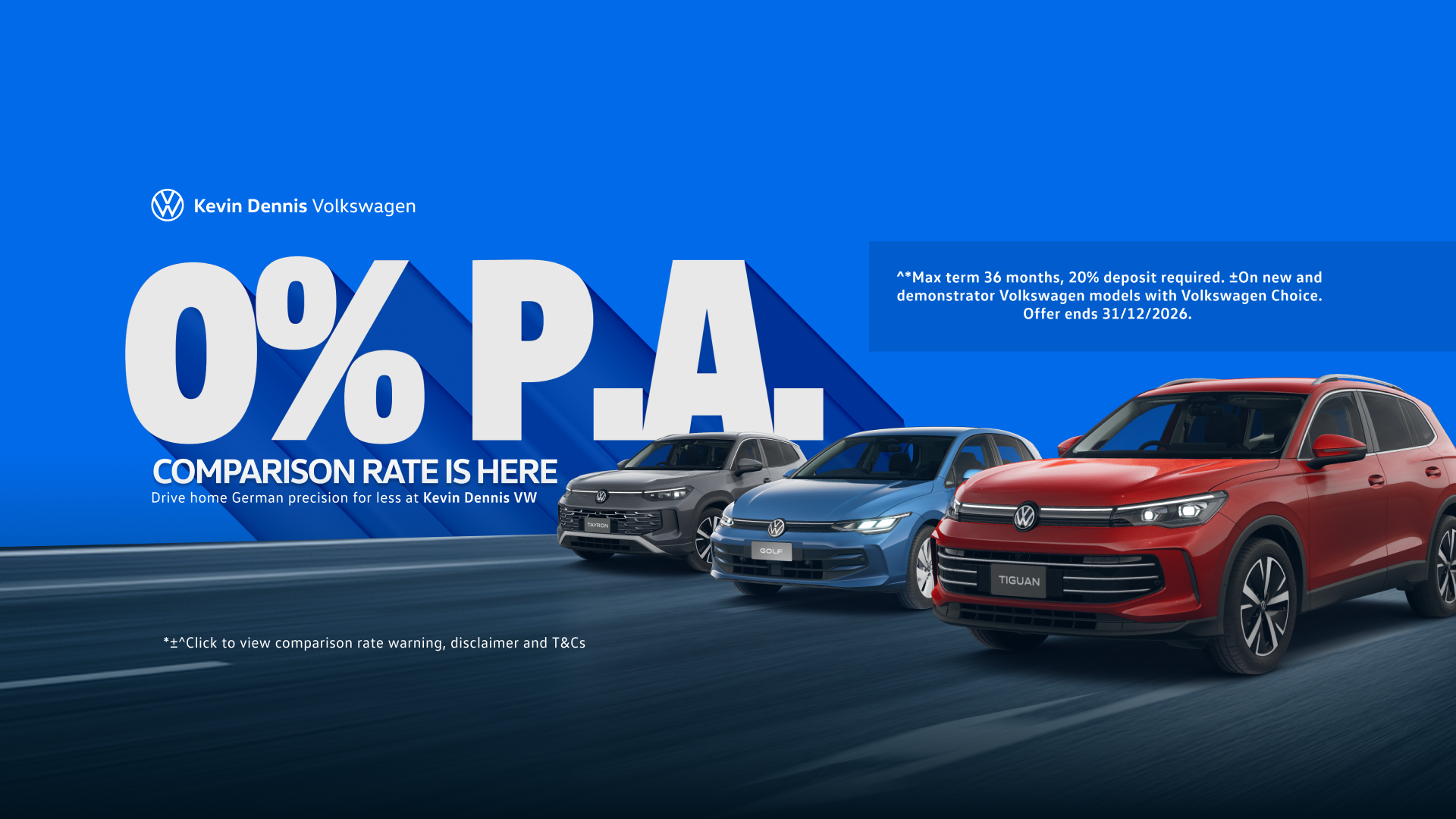 0% Finance Offer Golf Tiguan Tayron