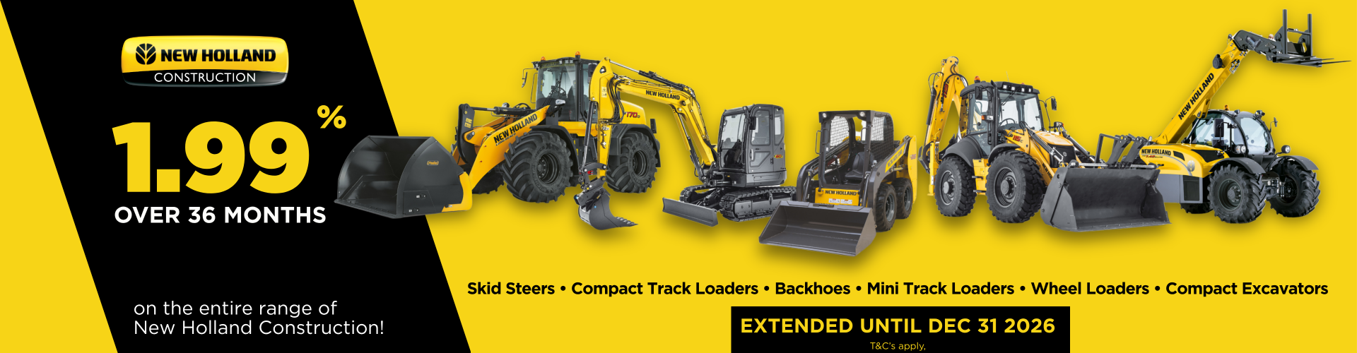 New Holland Construction End of Financial Year