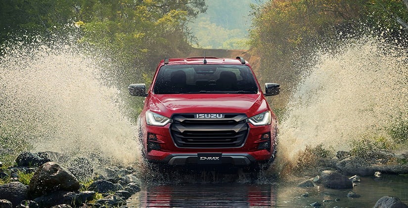 Red Isuzu UTE D-MAX