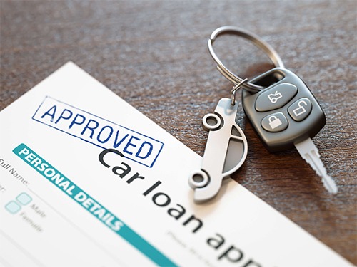 Car loan application and car key