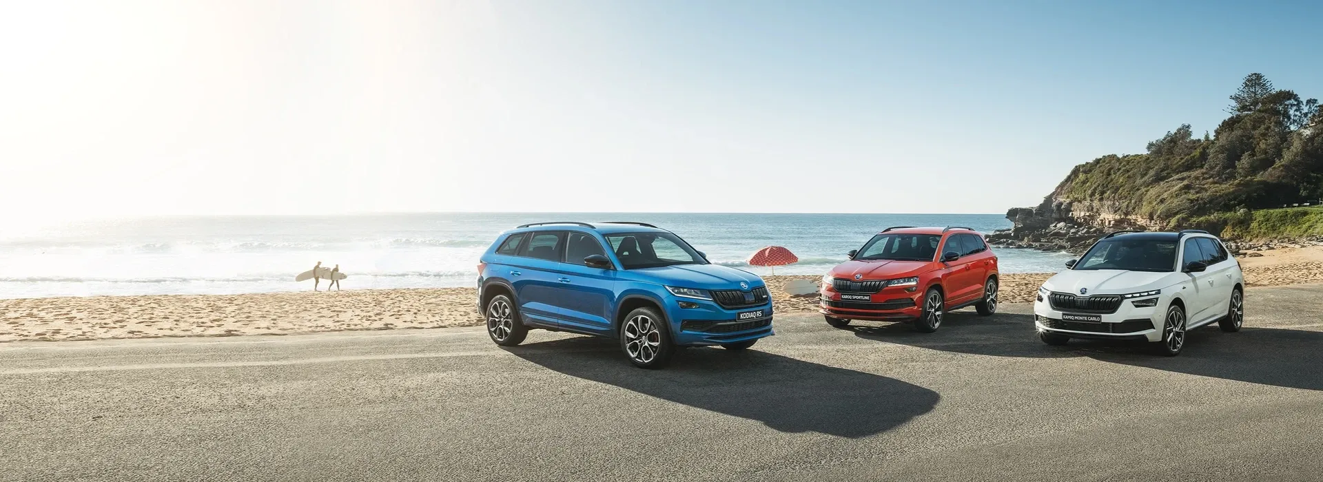 Skodas at the beach