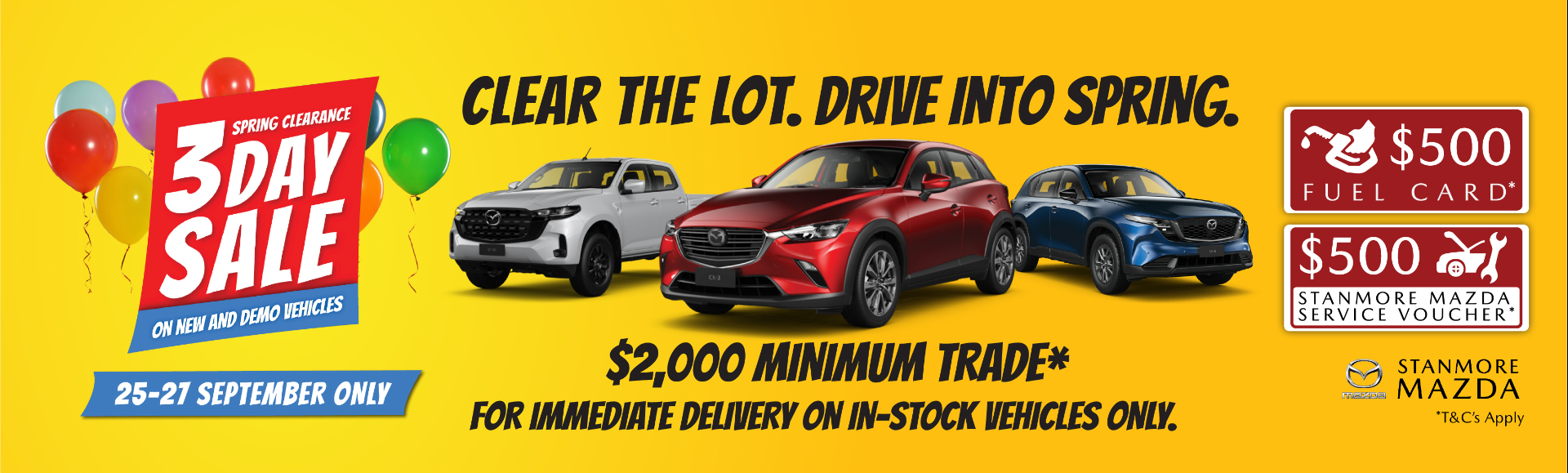 Stanmore Mazda - 3-Day Spring Clearance Sale