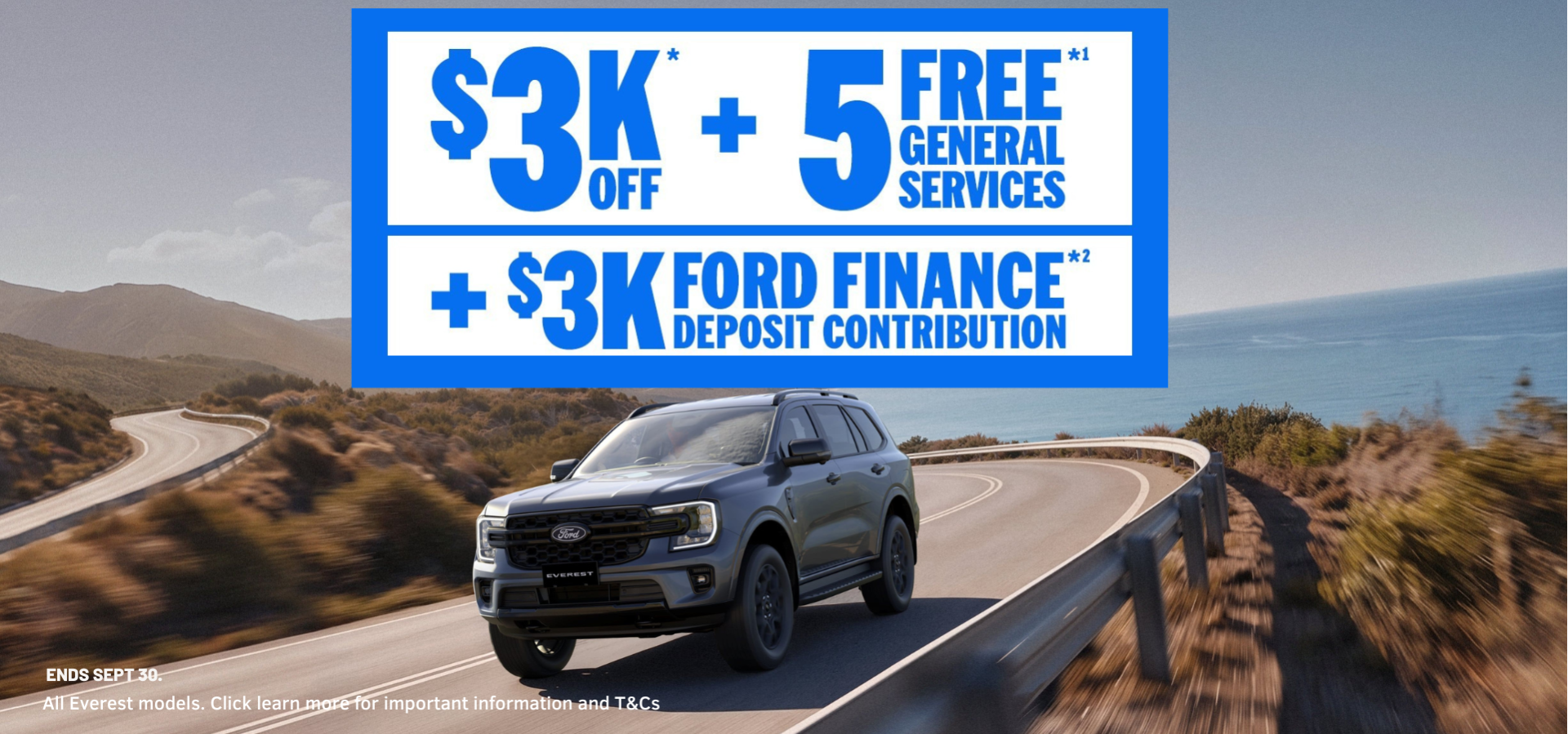 3k off and 5 free services PLUS 3k ford finance deposit contribution