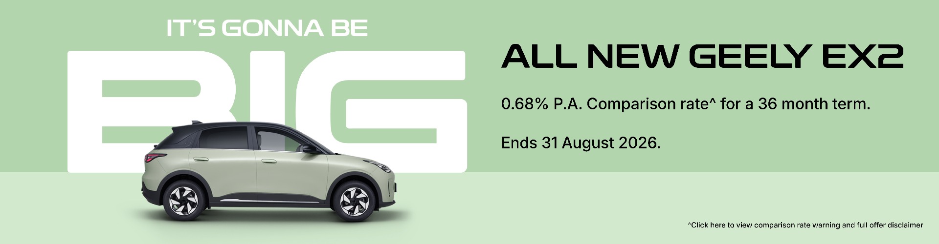 Geely EX2 August Offer