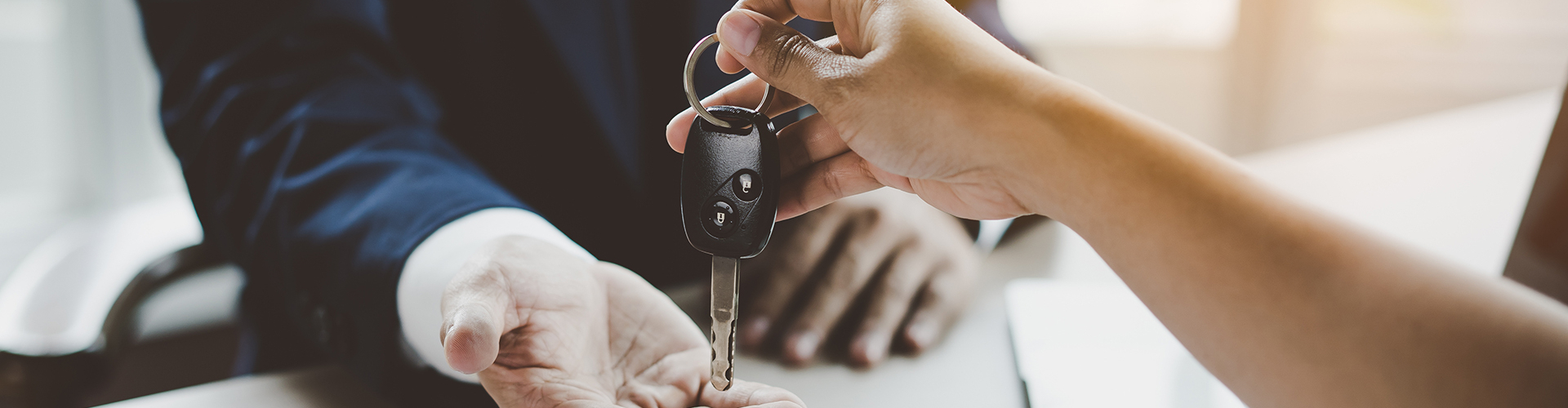 Handing over car keys