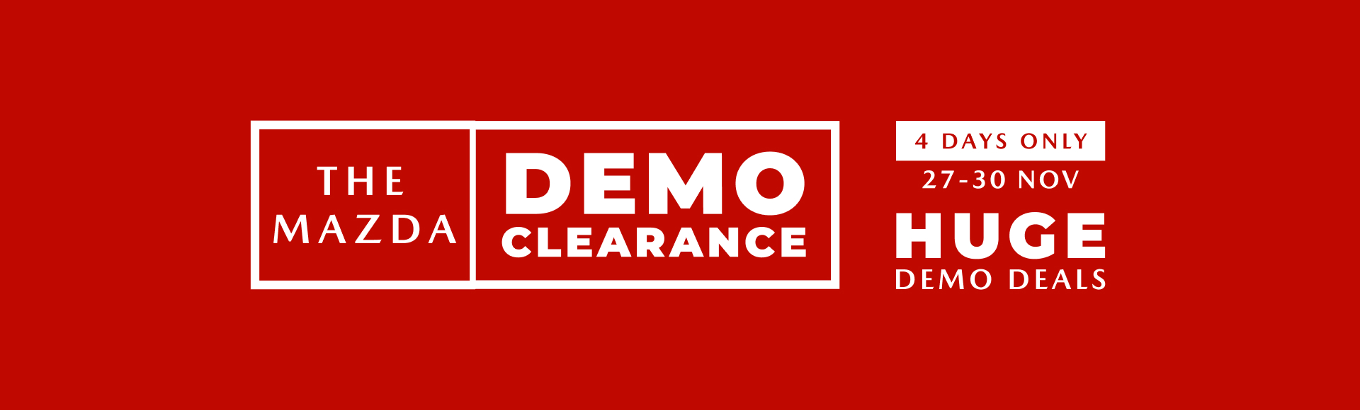 The Mazda Demo Clearance