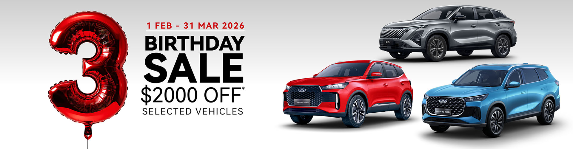 3 Years Birthday Sales