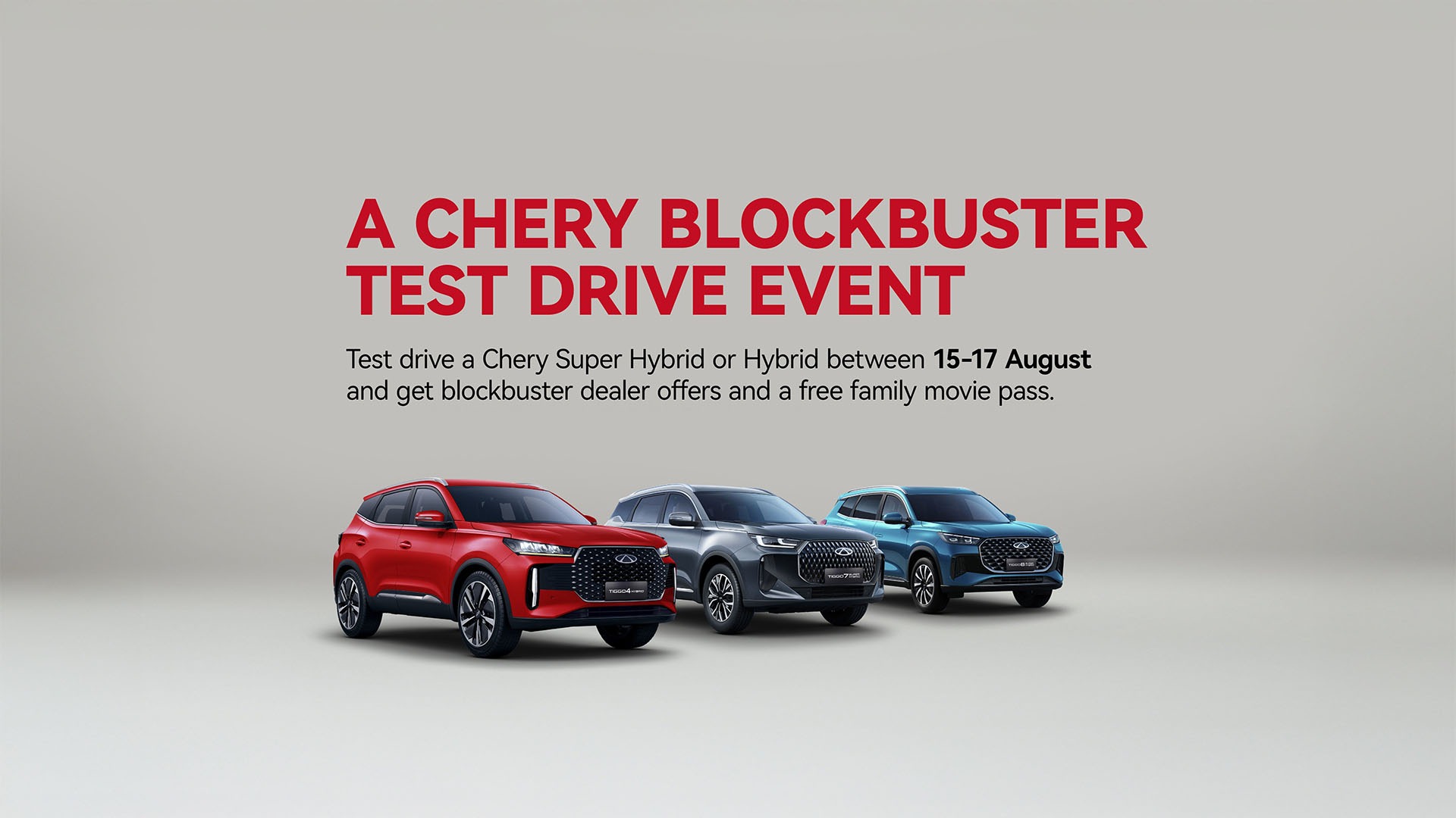 Chery Blockbuster Test Drive Event