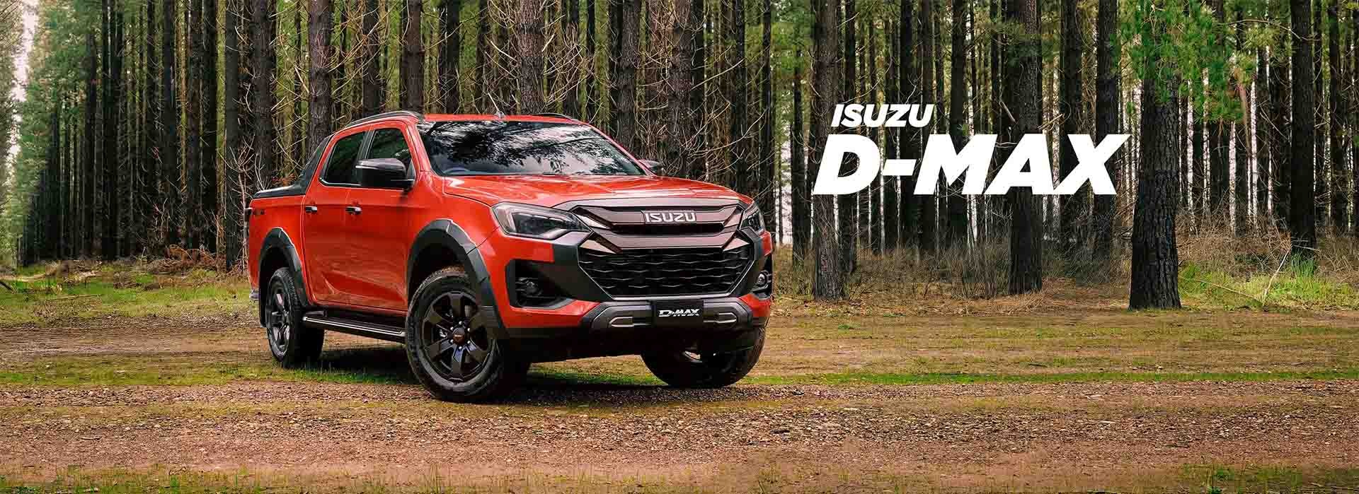 Blue Isuzu D-MAX on the beach