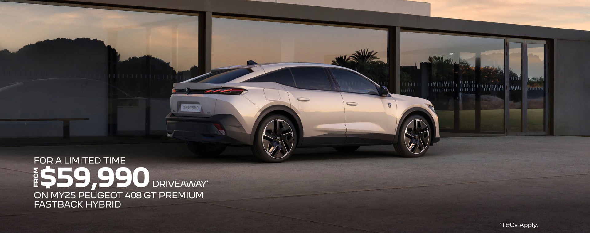 MY25 Peugeot 408 GT PREMIUM FASTBACK HYBRID Driveaway Offer