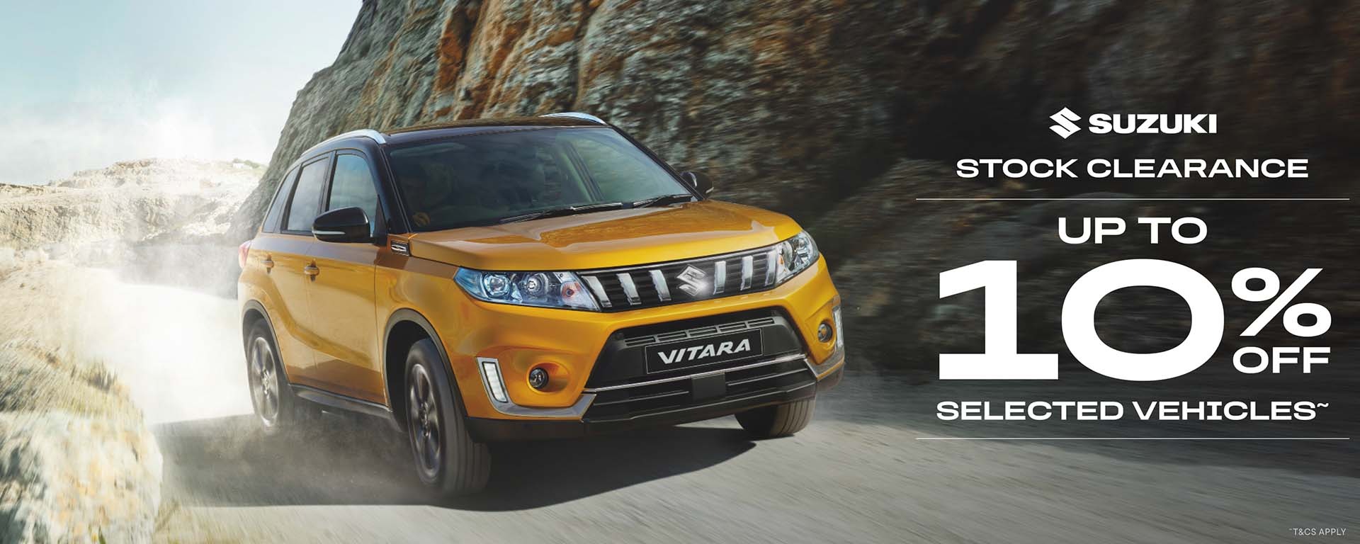 Stock Clearance Up to 10% Selected Vehicles - Suzuki 