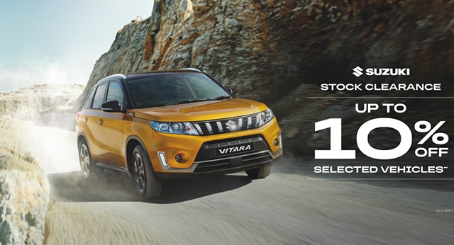 Stock Clearance Up To 10% Off Seleceted Vehicles