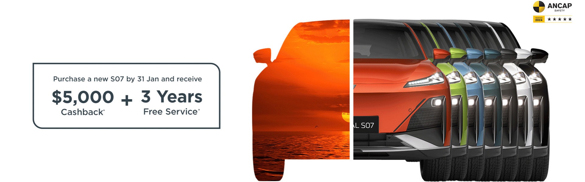 $5,000 Cashback* + 3 Years Free Service*