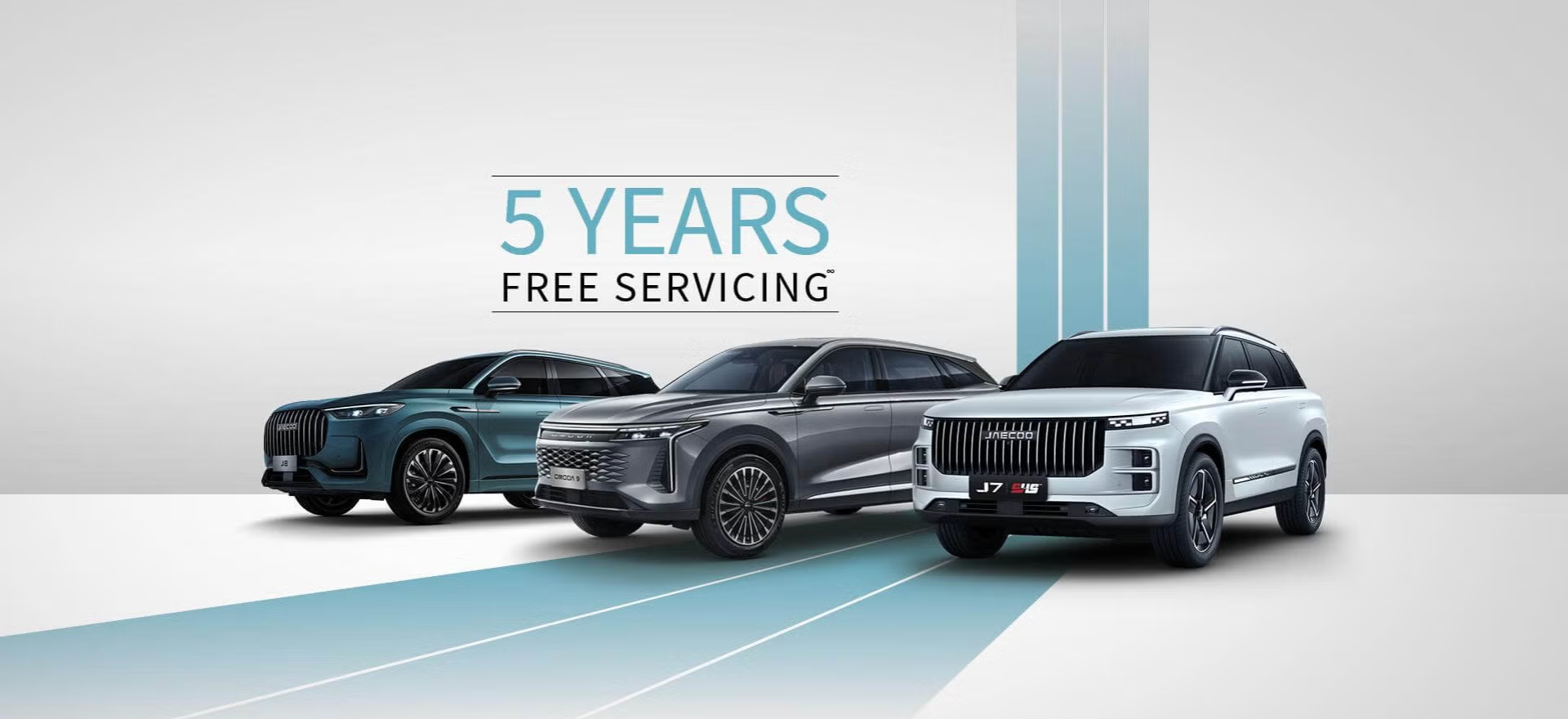 5 Years Free Servicing Across The Entire Omoda Jaecoo Range