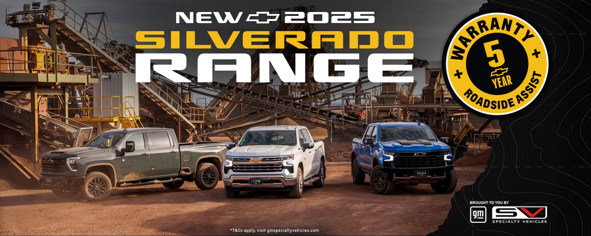 Chevrolet Silverado Range - 5 Year Warranty & Roadside Assistance