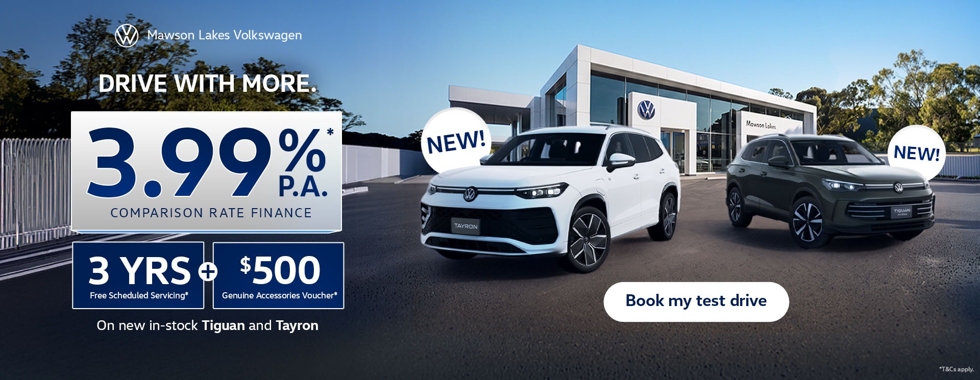 Drive With More Banner - Mawson Lakes VW