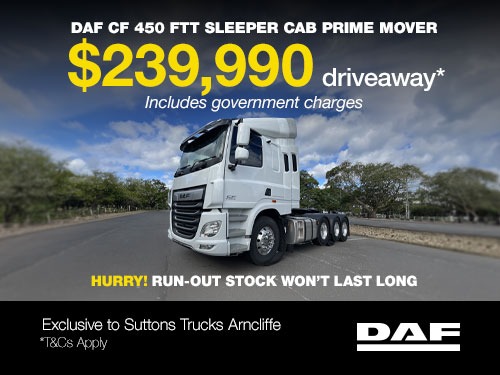 DAF CF 450 FTT SLEEPER CAB PRIME MOVER - $239,990 Driveaway*