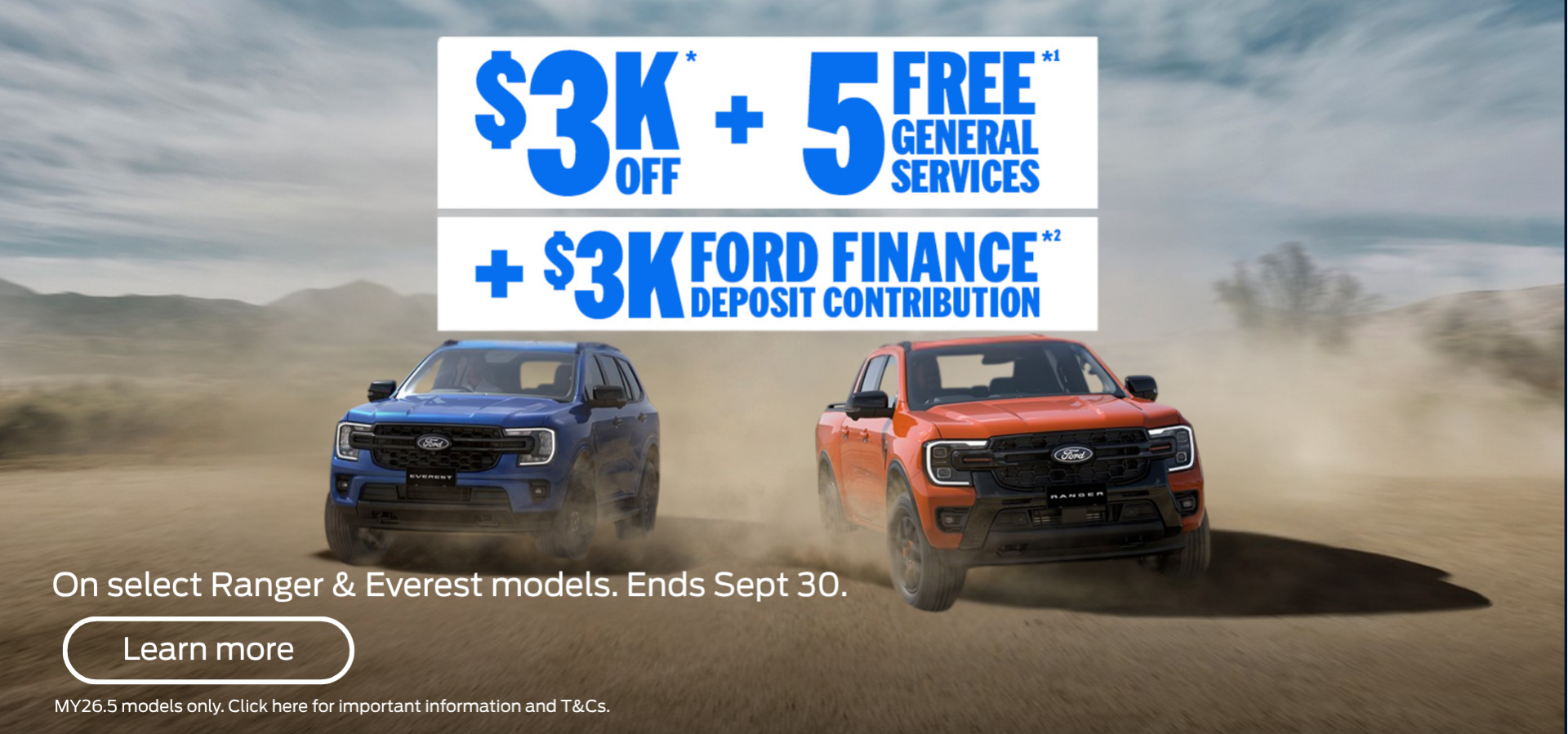eofy mega deals across ranger & everest models