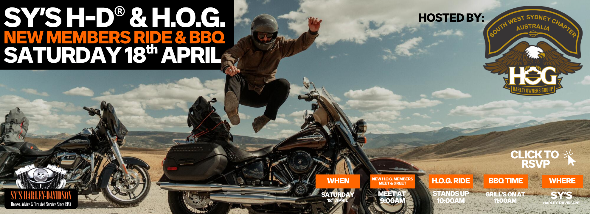 SYS SWHOG new Member ride 18 April