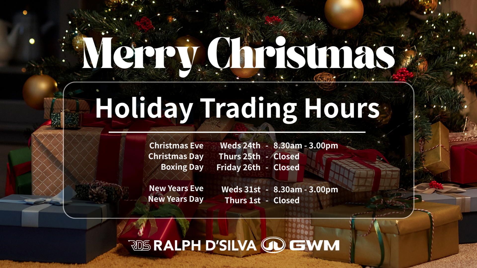 ralph dsilva gwm chirstmas xmas