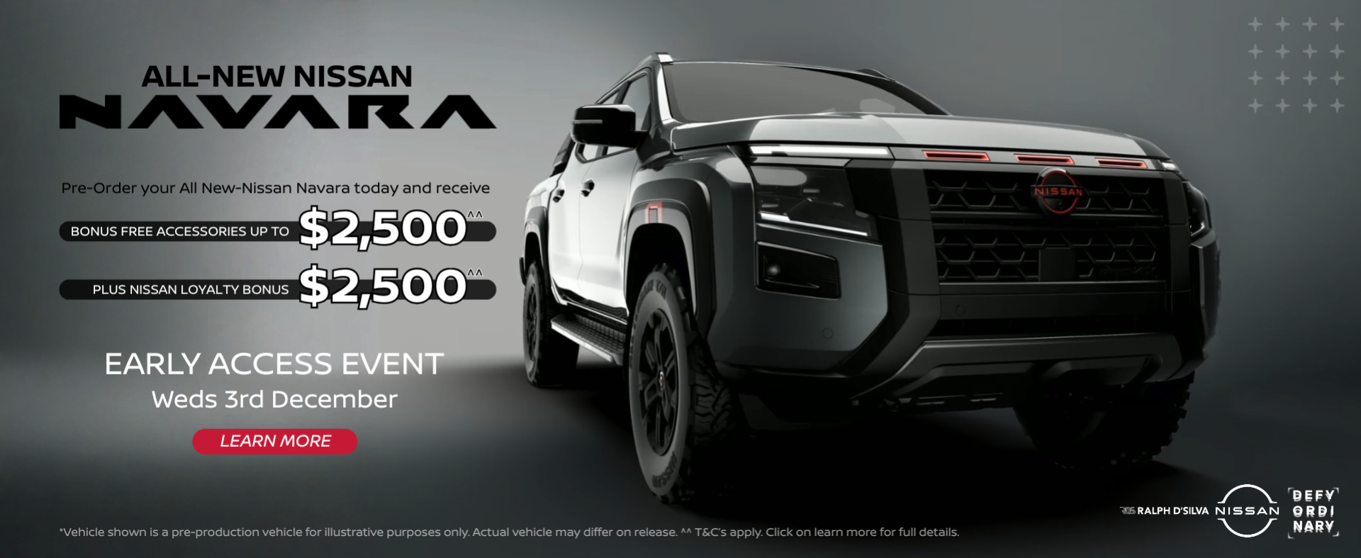 ralph dsilva nissan navara early access preorder bonus