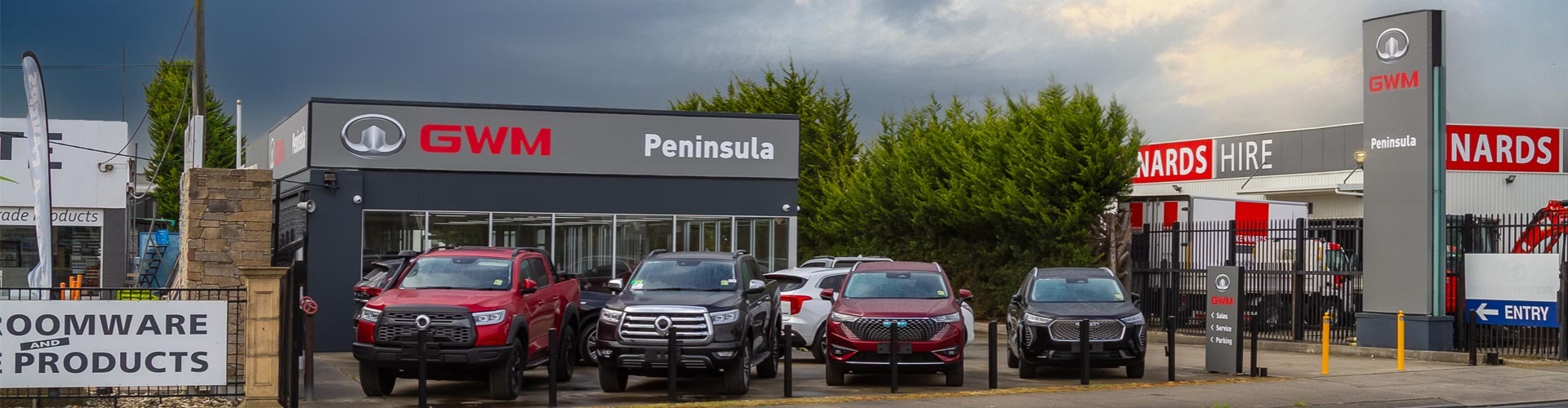 Our GWM showroom and service centre at 992 Nepean Highway (southbound lane)in Mornington. We are the home of GWM on the Mornington Peninsula.