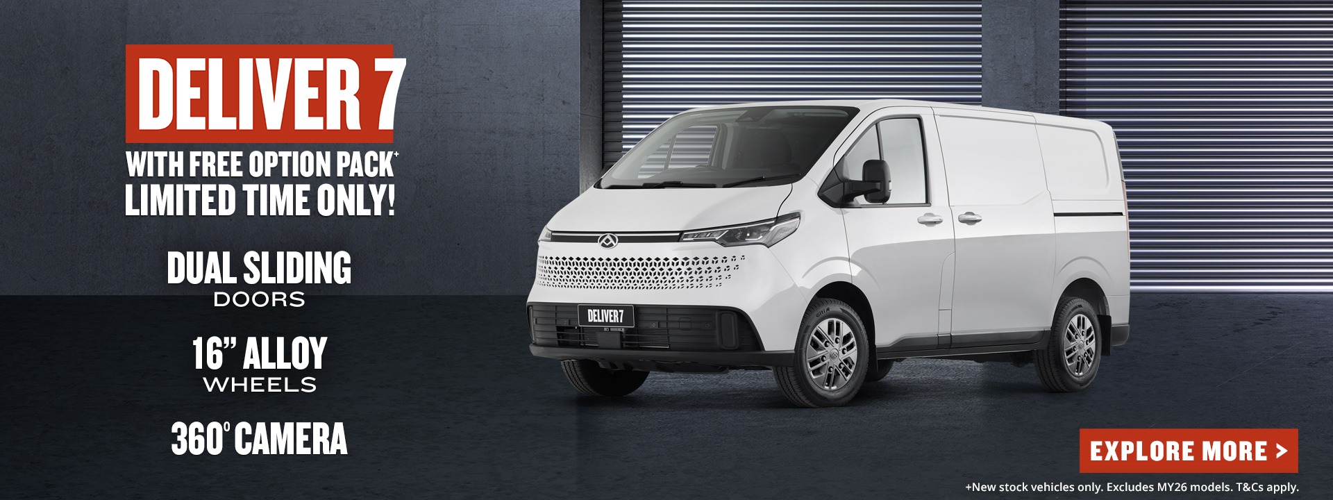 The new LDV Deliver 7 van with Free option Pack 