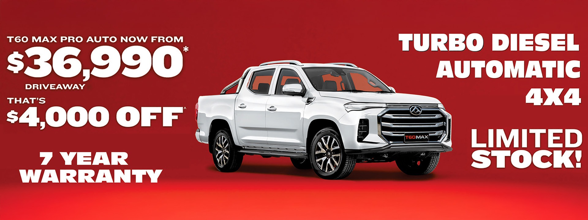 Carwise LDV - T60 Max Pro Driveaway