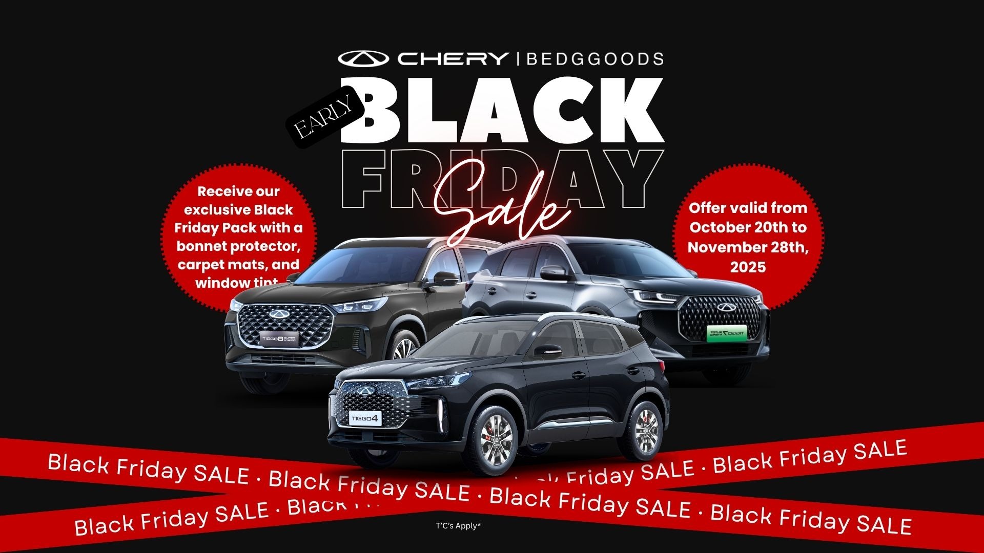Bedggooods Chery Black Friday Sale