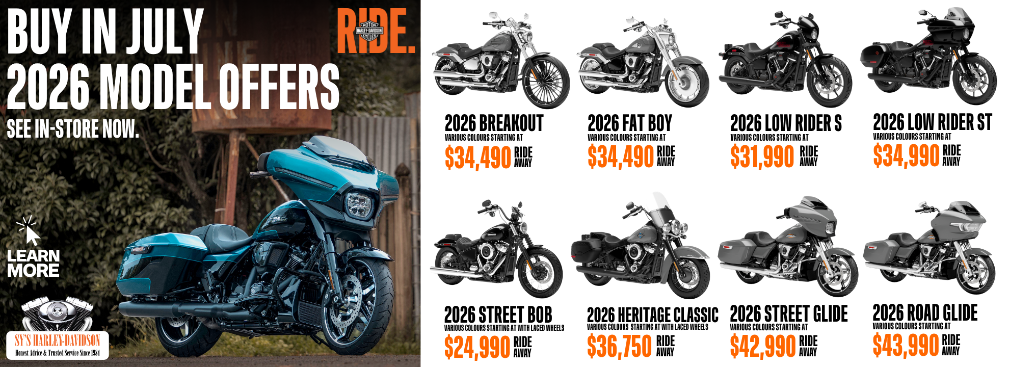 Buy In July - 2026 Model Offers 