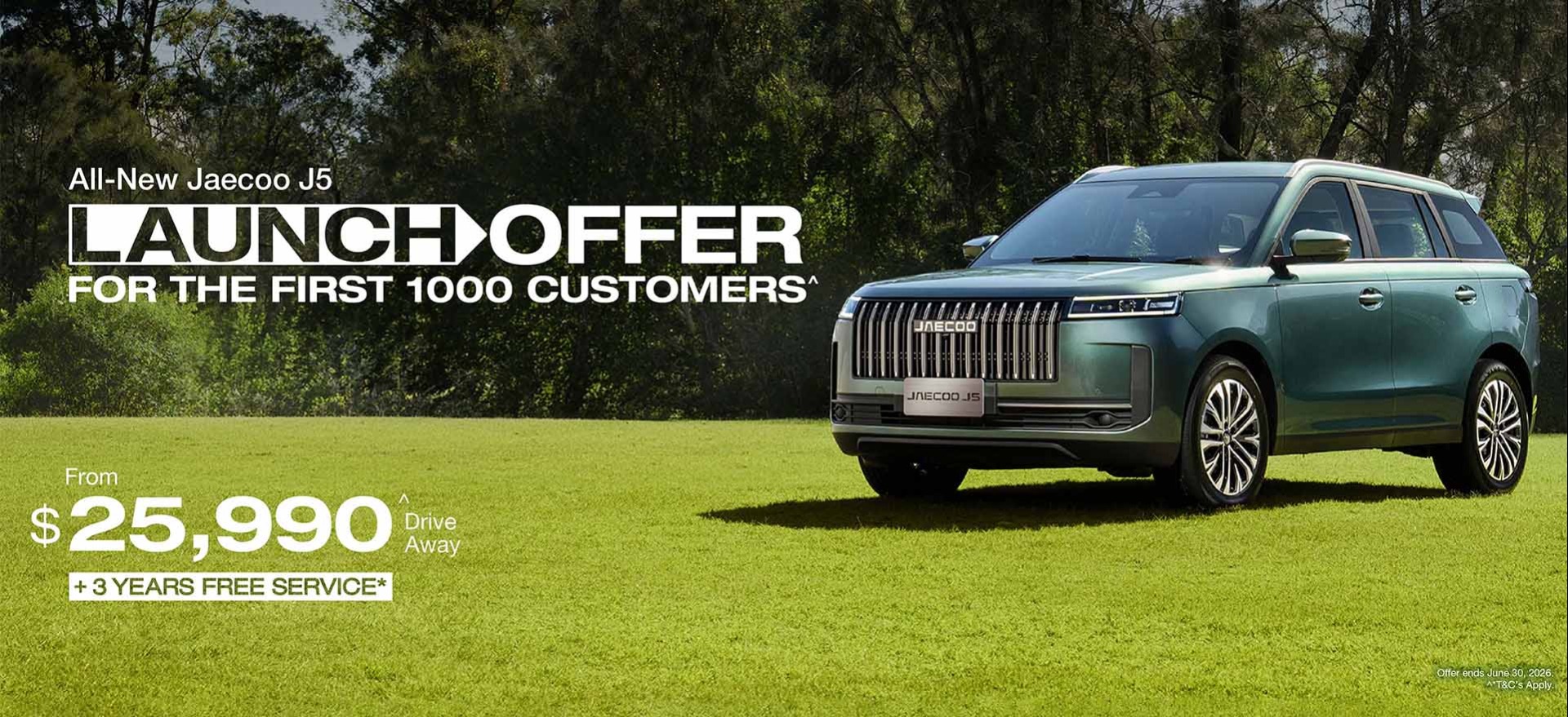 Jaecoo J5 offer
