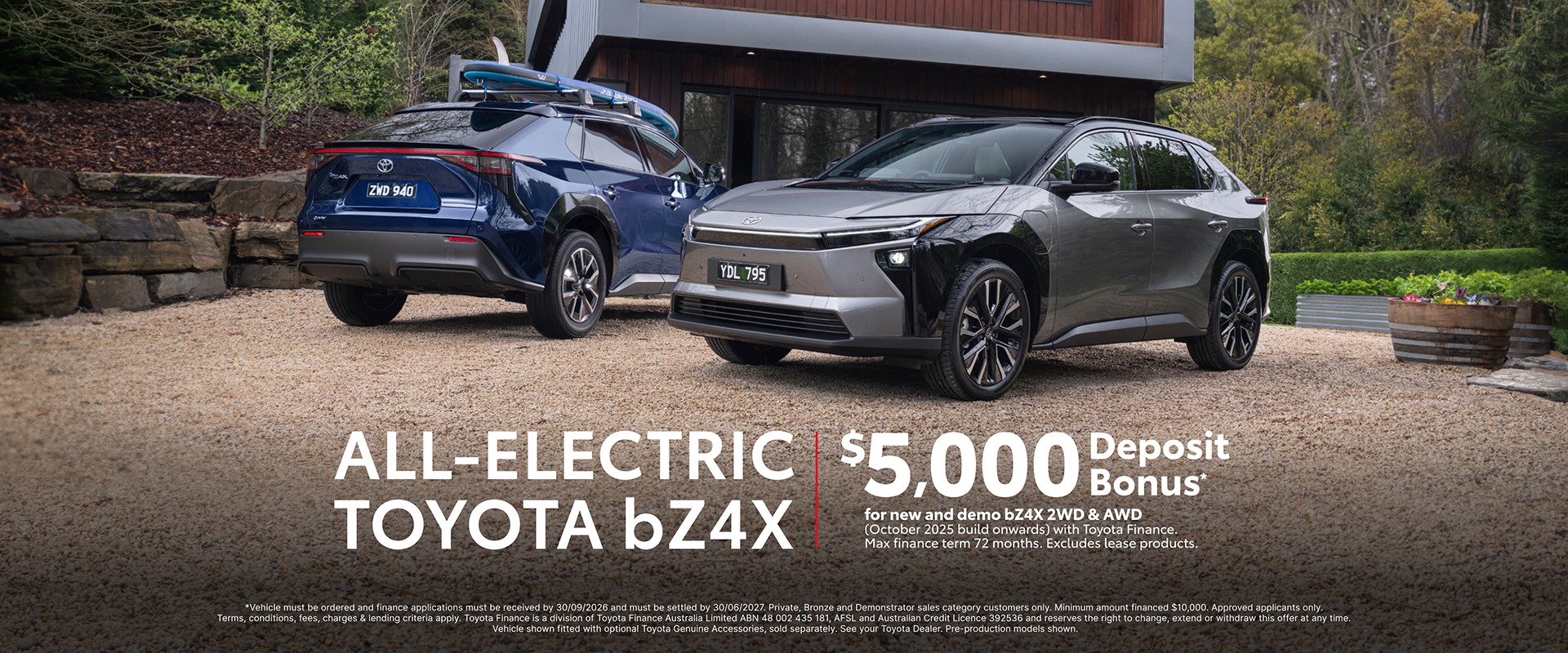 Toyota bZ4X - $5,000 Deposit offer on now
