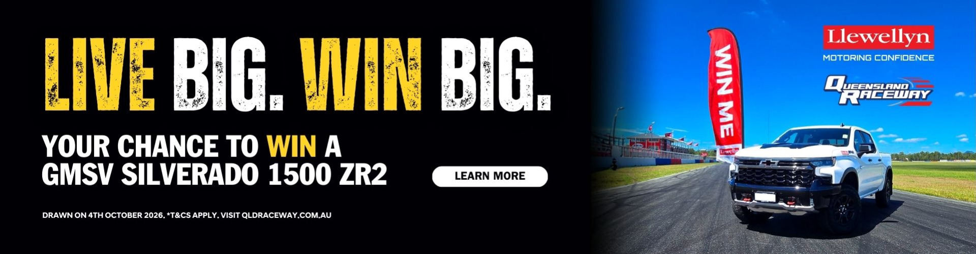 queensland raceway gmsv giveaway banner