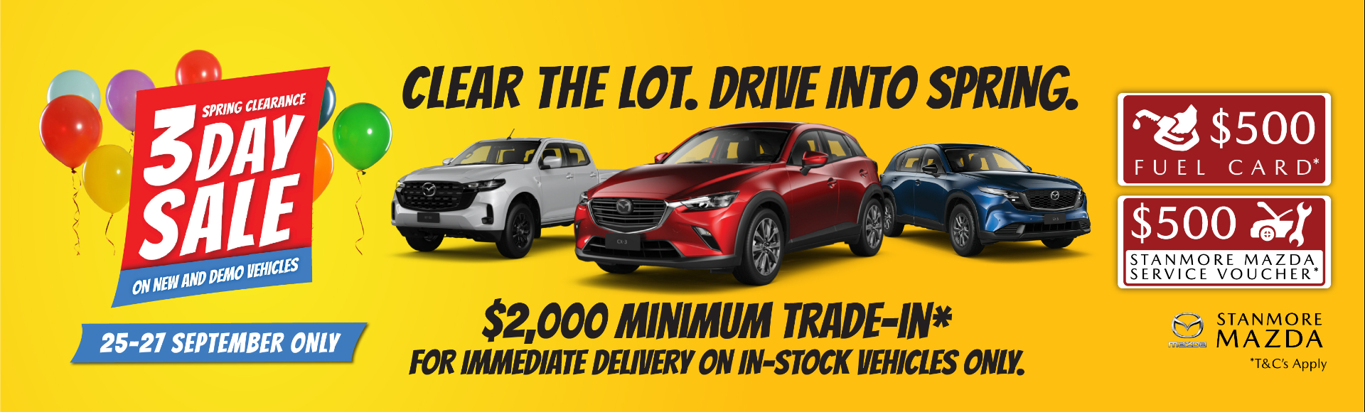 Stanmore Mazda - 3-Day Spring Clearance Sale