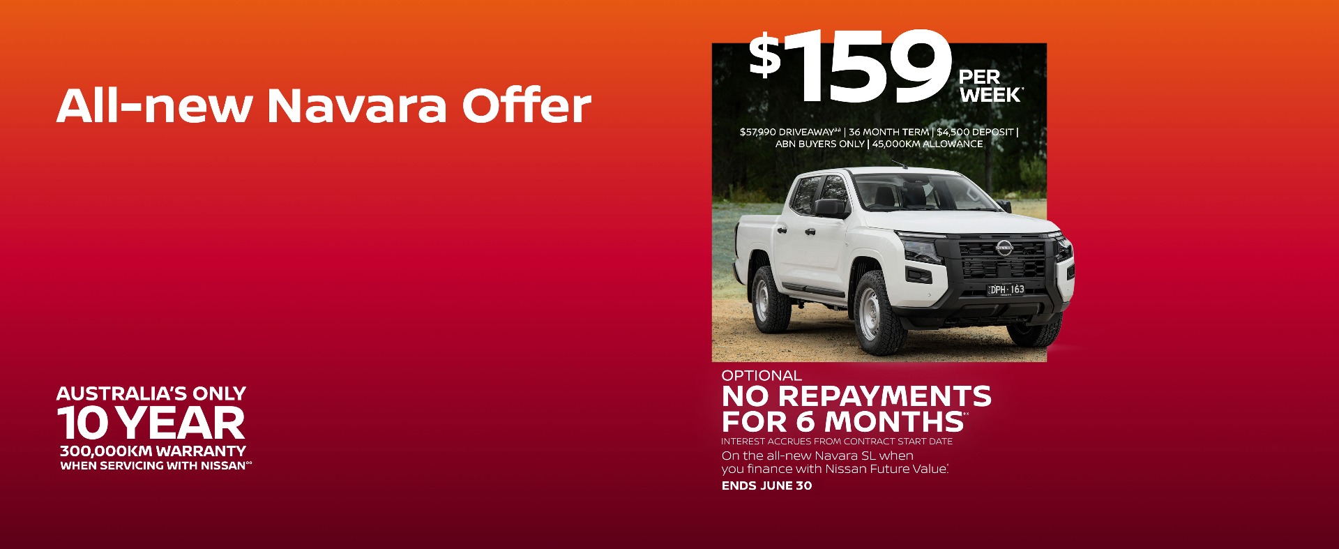 Nissan All-new Navara Offer $159 per week Finance