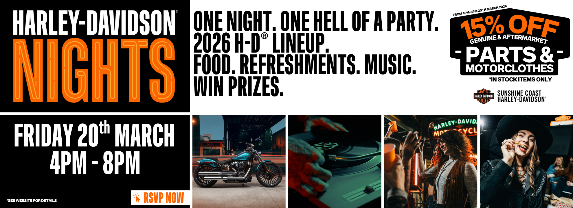 Sunshine Coast Harley-Davidson Nights Friday 20th March 